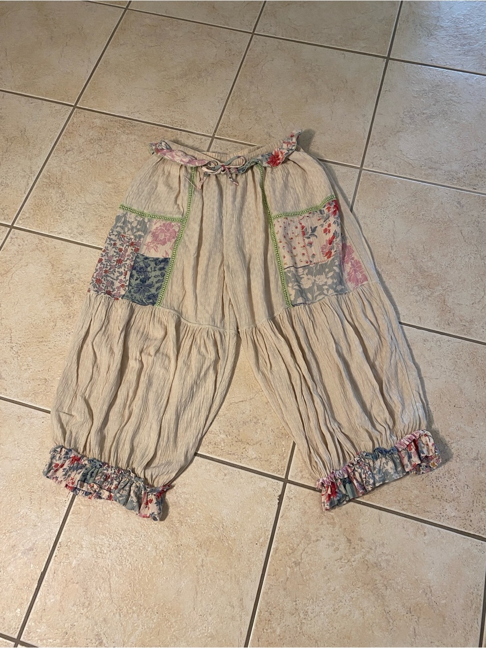 Free People Patchwork Bloomer Pantaloon Pants - Picture 10 of 11